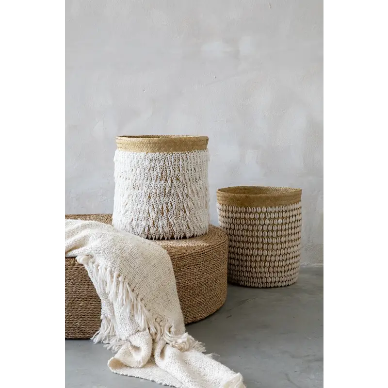 Bazar Bizar-collectie Pandan Mand #2 - Naturel Wit