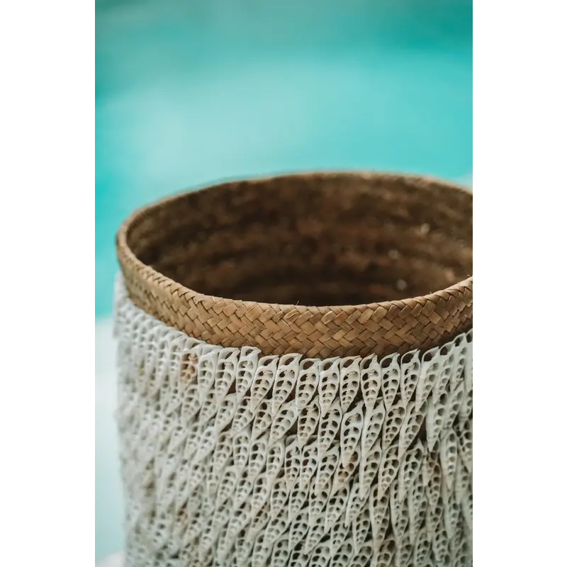 Bazar Bizar-collectie Pandan Mand #2 - Naturel Wit
