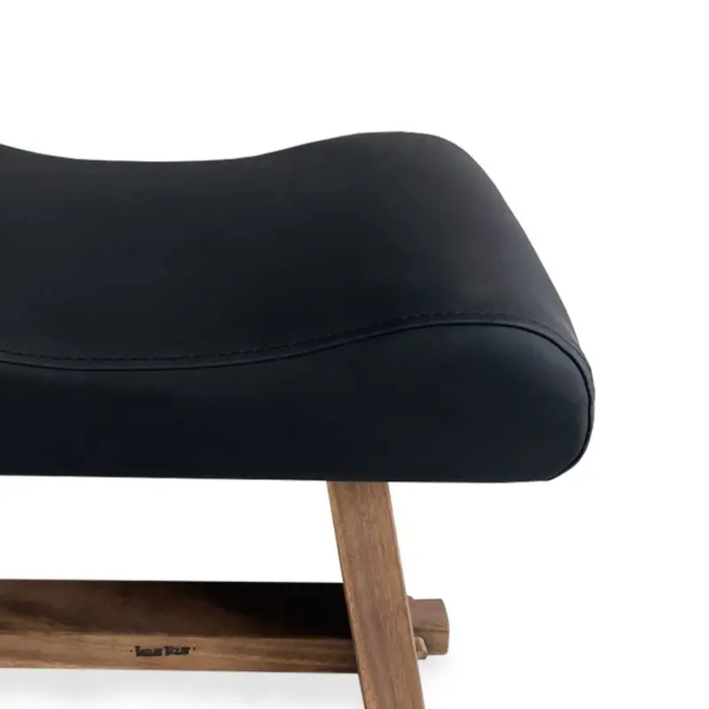 Bazar Bizar Suar Kruk met Leder - Naturel Zwart