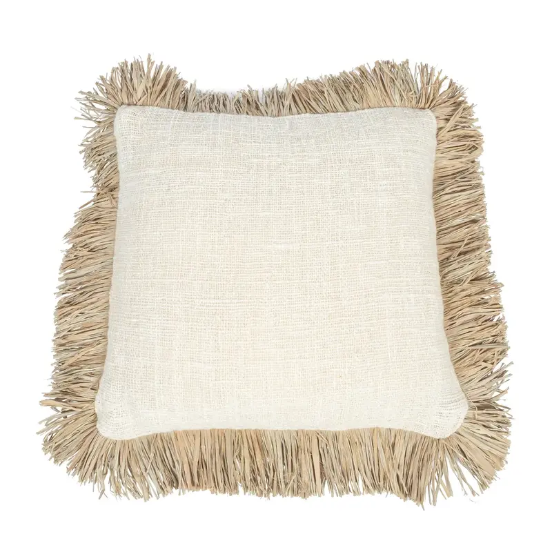 Bazar Bizar-collectie Saint Tropez Kussenhoes - Naturel Wit - 60x60