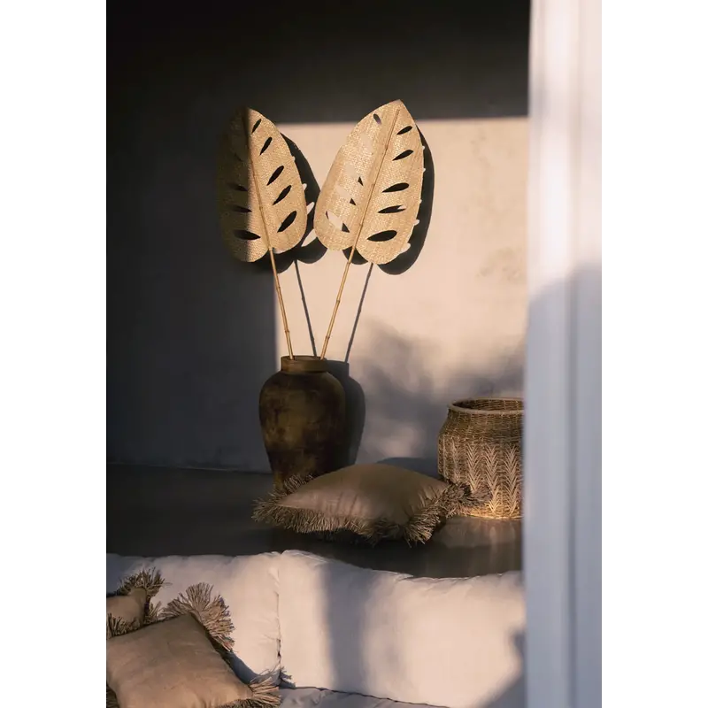 Bazar Bizar-collectie Jute Bonita Kussenhoes - Naturel - 40x40
