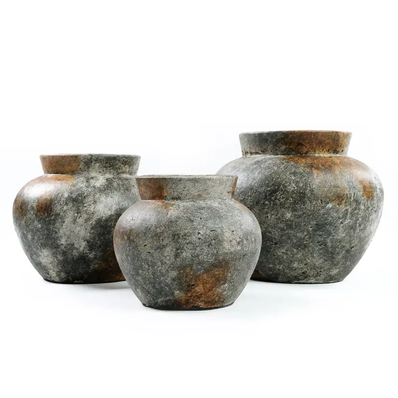 Bazar Bizar-collectie Funky Vaas - Antiek Grijs - M