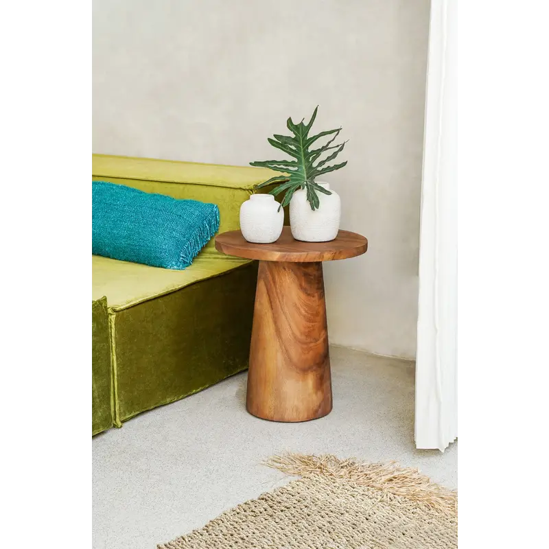 Bazar Bizar The Timber Conic Side Table - Natural - 50