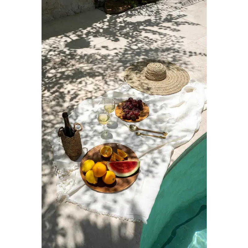 Bazar Bizar Het Linnen Tafelkleed - Wit - 150x250