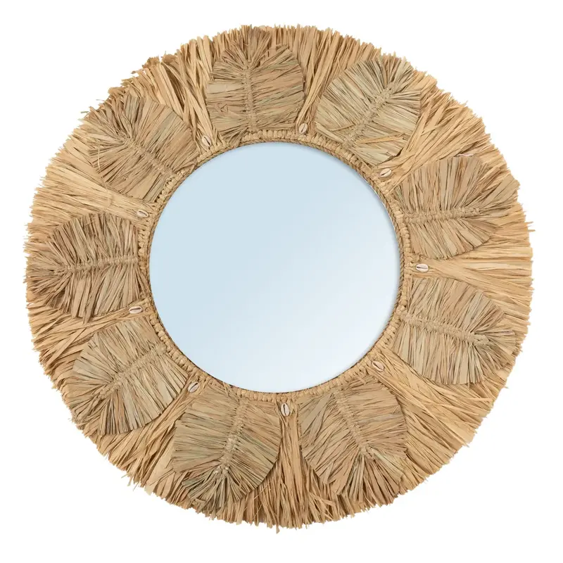 Bazar Bizar-collectie Palmboom Spiegel - Naturel - M