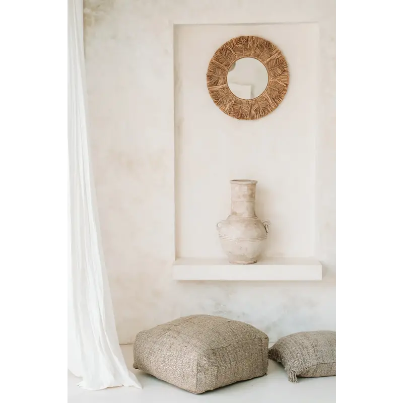 Bazar Bizar-collectie Palmboom Spiegel - Naturel - M
