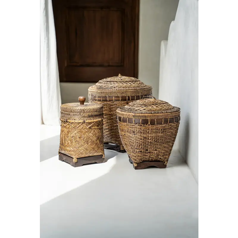 Bazar Bizar Colonial Storage Mand - Naturel Bruin - M