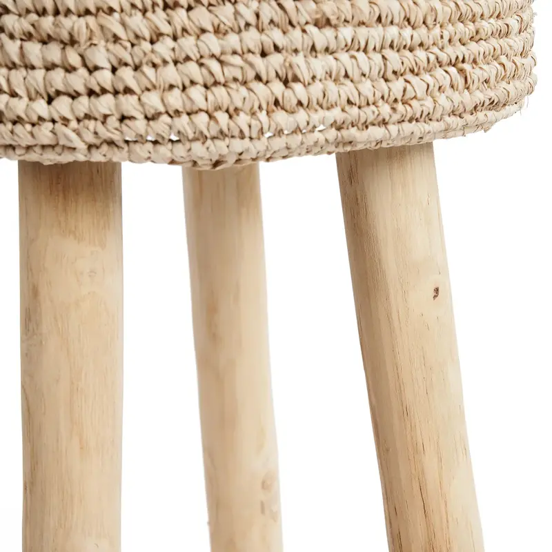 Bazar Bizar-collectie Raffia Barstoel