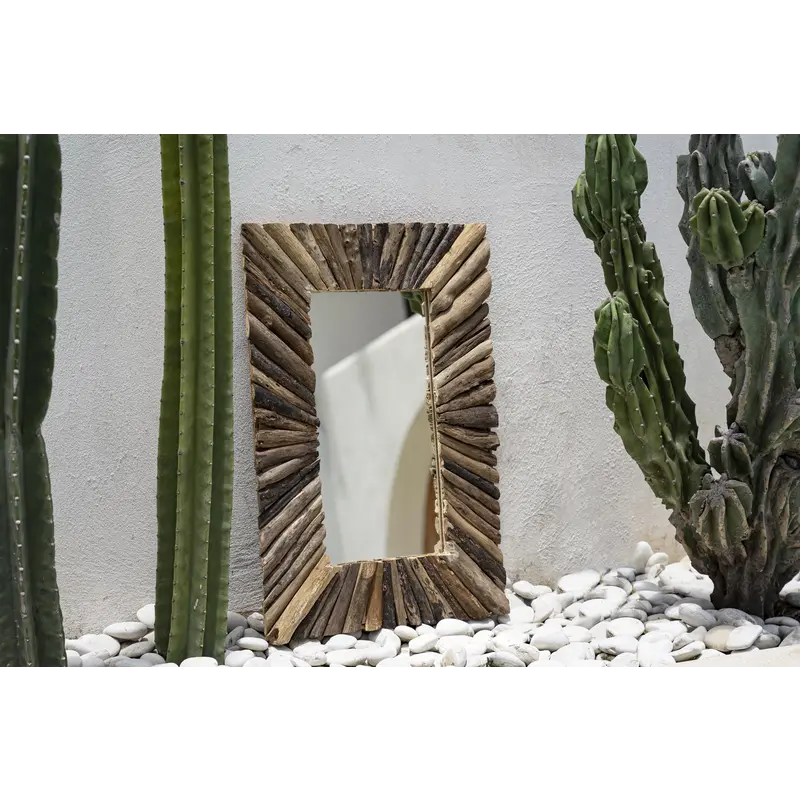 Bazar Bizar-collectie Driftwood Framed Spiegel - Naturel - M