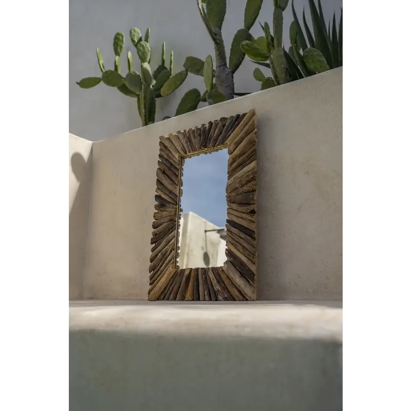 Bazar Bizar-collectie Driftwood Framed Spiegel - Naturel - M