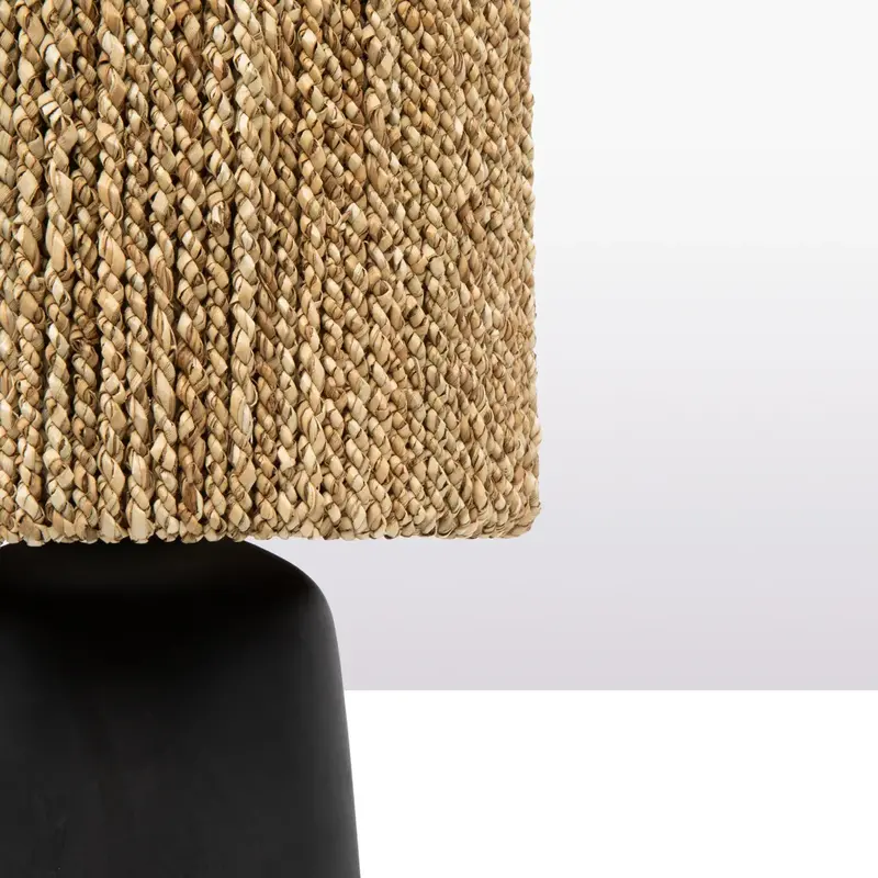 Bazar Bizar The Chalki Table Lamp - Black Natural