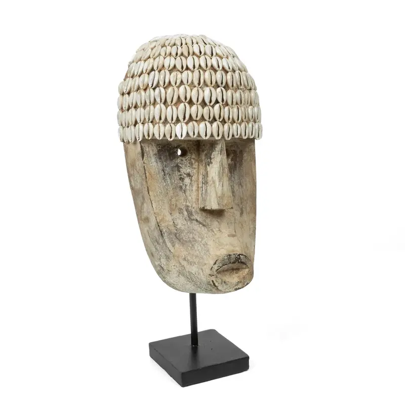 Bazar Bizar The Cowrie Mask on Stand - Medium