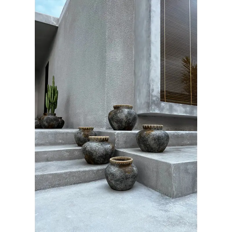 Bazar Bizar Styly Vaas - Antiek Grijs - S