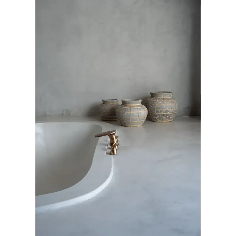 Bazar Bizar-collectie Belly Vaas - Beton Naturel - M