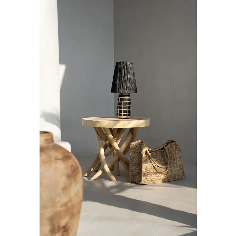 Bazar Bizar-collectie De Naxos Tafellamp - Zwart Naturel