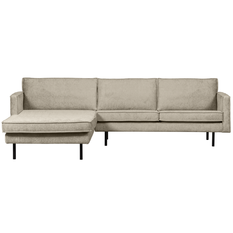WOOOD-collectie Rodeo Chaise Longue Links Structure Velvet Wheatfield