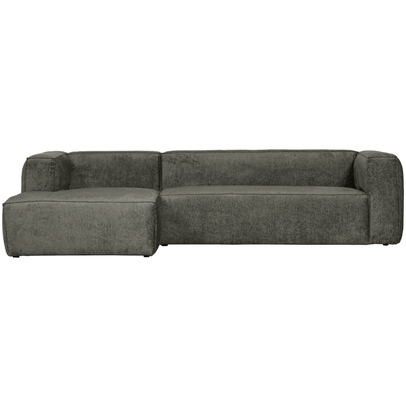 WOOOD-collectie Bean Hoekbank Links Structure Velvet Waterplant