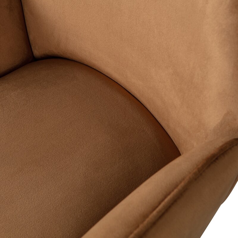 WOOOD-collectie AMBER EETKAMERSTOEL FLUWEEL KARAMEL