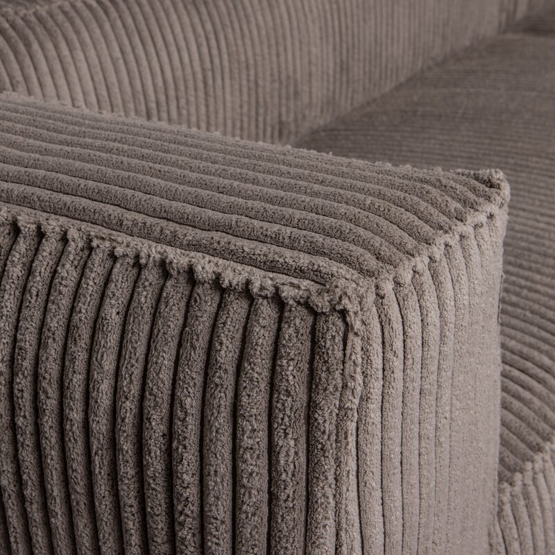 WOOOD-collectie Bean 3,5-Zits Bank Grove Ribstof Mud