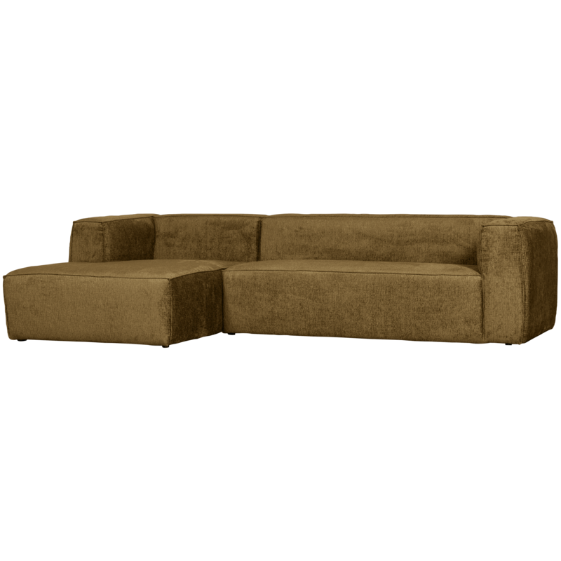 WOOOD-collectie Bean Hoekbank Links Structure Velvet Spices