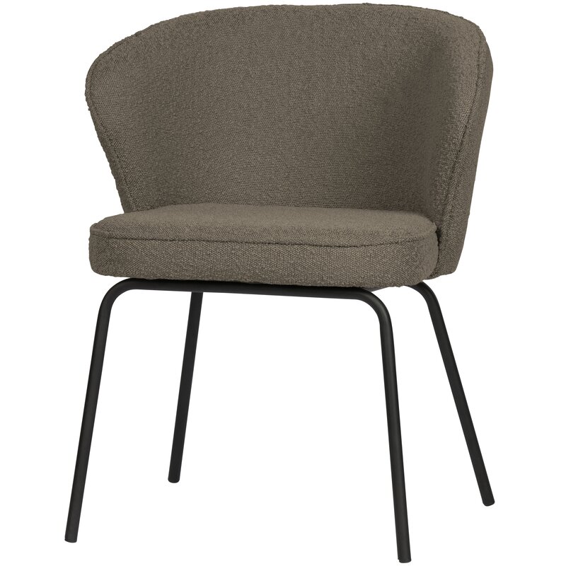 WOOOD-collectie ADMIT EETKAMERSTOEL BOUCLÉ NOUGAT