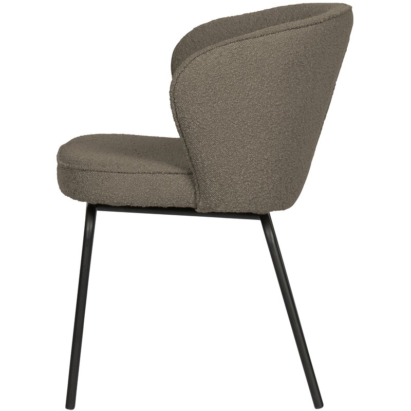 WOOOD-collectie ADMIT EETKAMERSTOEL BOUCLÉ NOUGAT