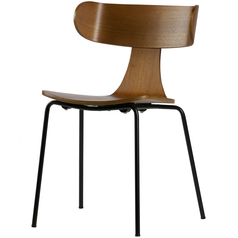 BePureHome-collectie FORM HOUTEN STOEL MET METALEN POOT BRUIN