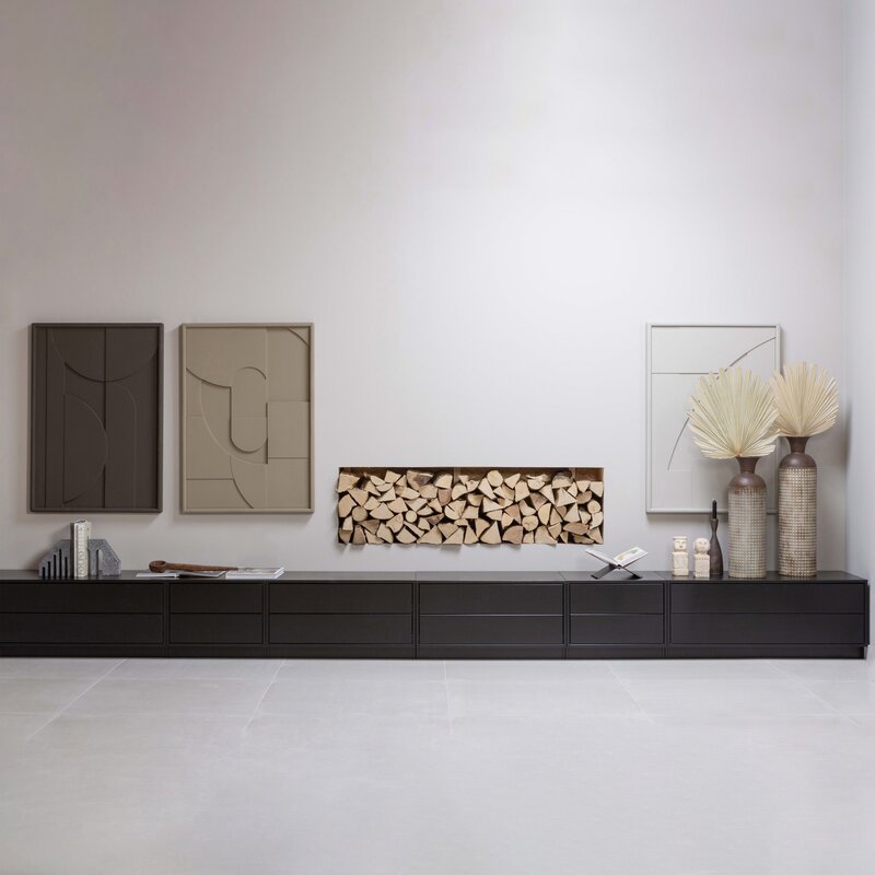 WOOOD-collectie FINCA TV MEUBEL 50CM GRENEN DIEPZWART [fsc]