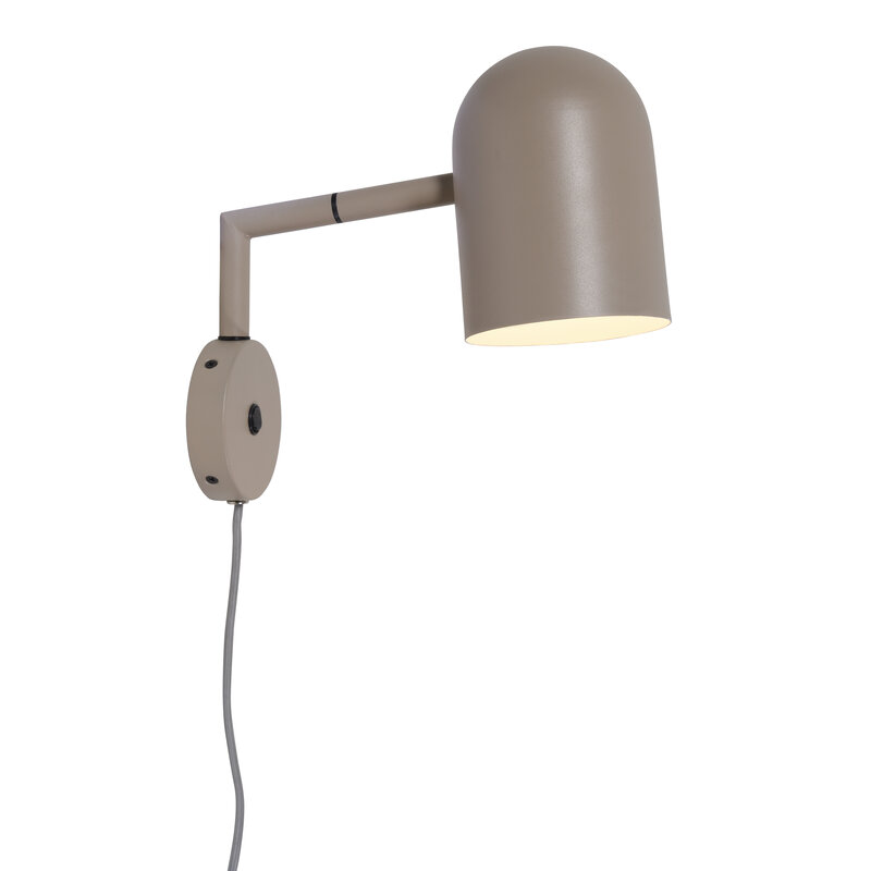 it's about RoMi-collectie Wall lamp iron Marseille h.26 -5cm/shade round h.17x12cm - sand