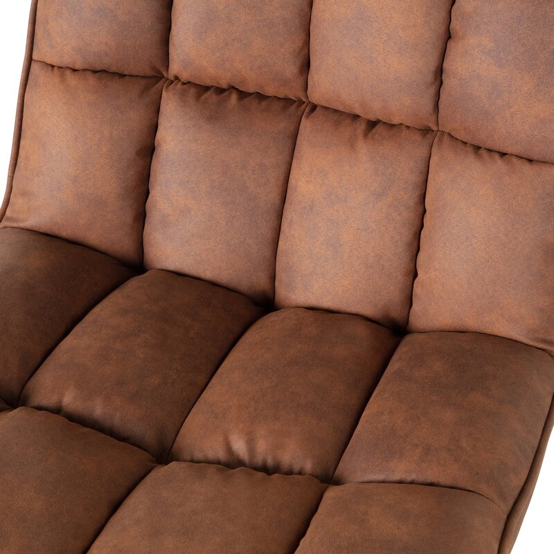 WOOOD-collectie DIRKJE DRAAIFAUTEUIL LEERLOOK COGNAC