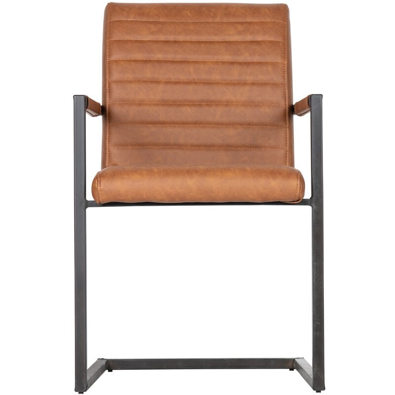 WOOOD-collectie BAS EETKAMERSTOEL PU COGNAC