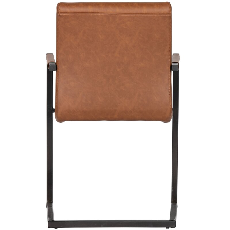 WOOOD-collectie BAS EETKAMERSTOEL PU COGNAC