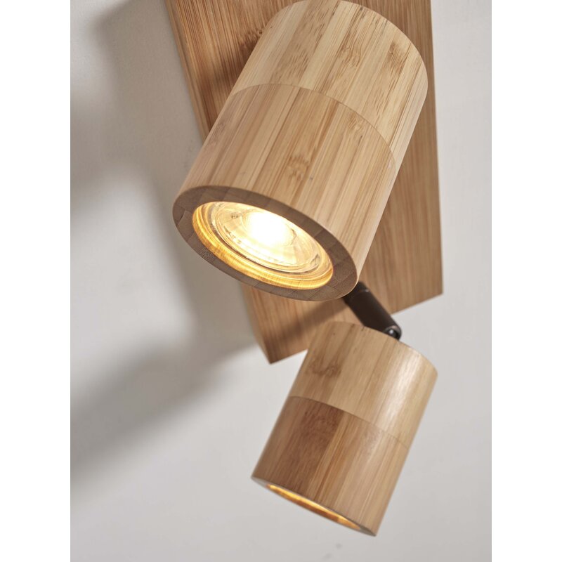 Good&Mojo-collectie Ceiling spotlight Java bamboo 22x12xh.13cm/2xGU10 - natural
