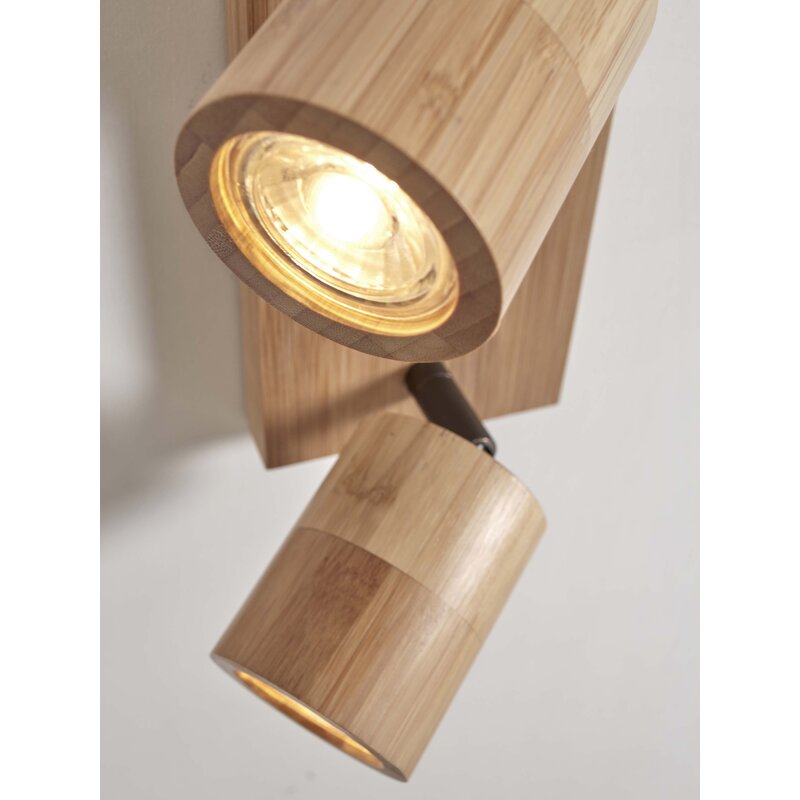 Good&Mojo-collectie Ceiling spotlight Java bamboo 22x12xh.13cm/2xGU10 - natural