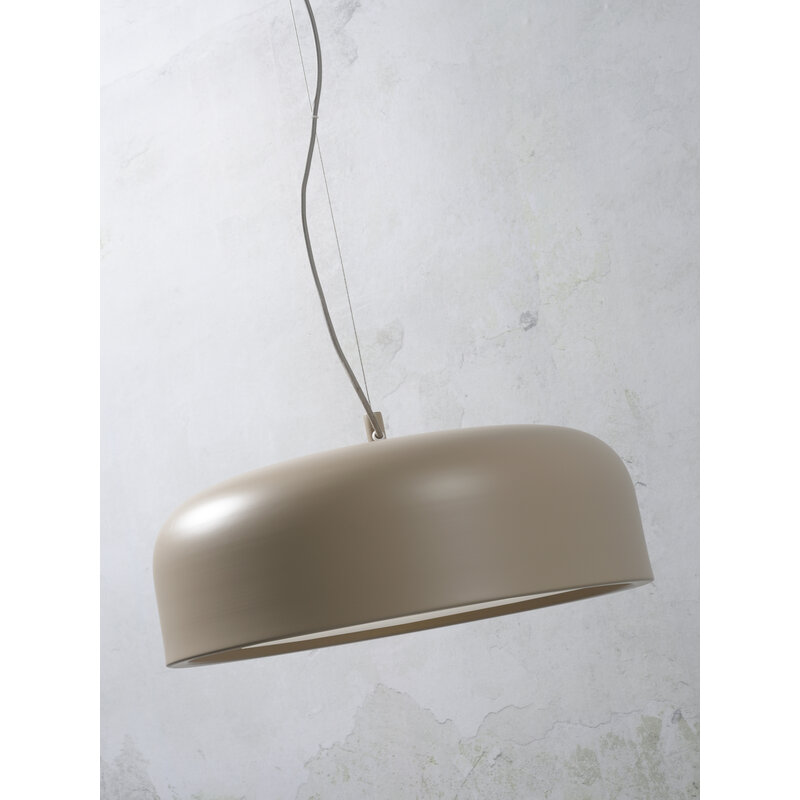 it's about RoMi-collectie Hanging lamp aluminum Marseille round dia.48 -5xh.17 -5cm - sand