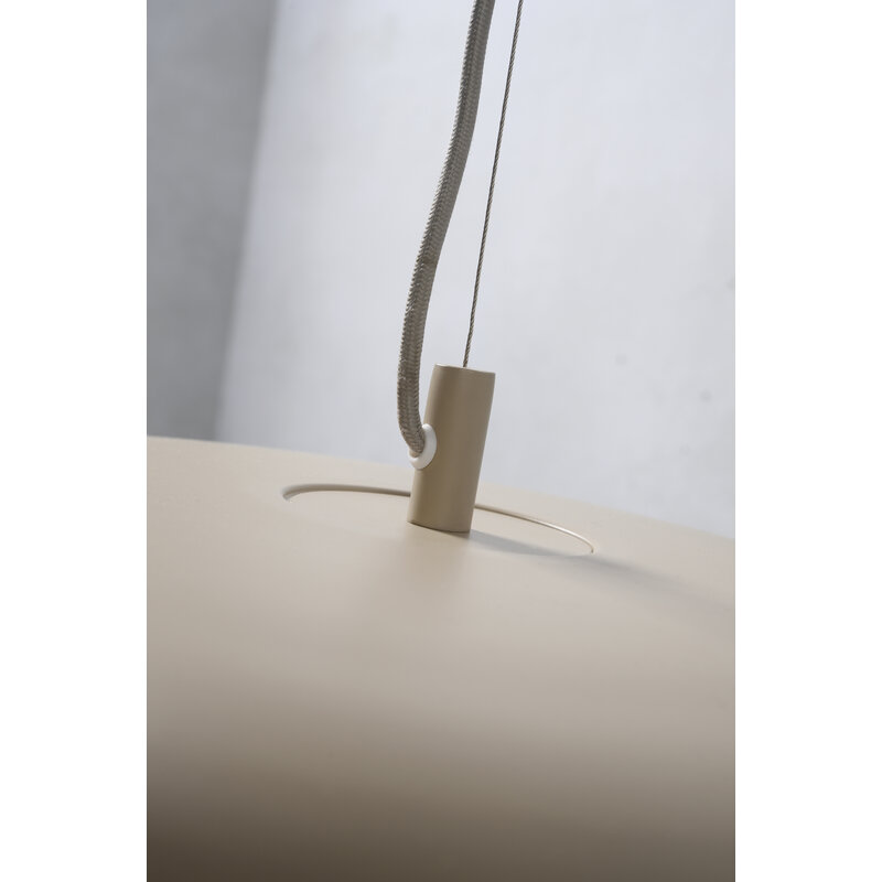 it's about RoMi-collectie Hanging lamp aluminum Marseille round dia.48 -5xh.17 -5cm - sand