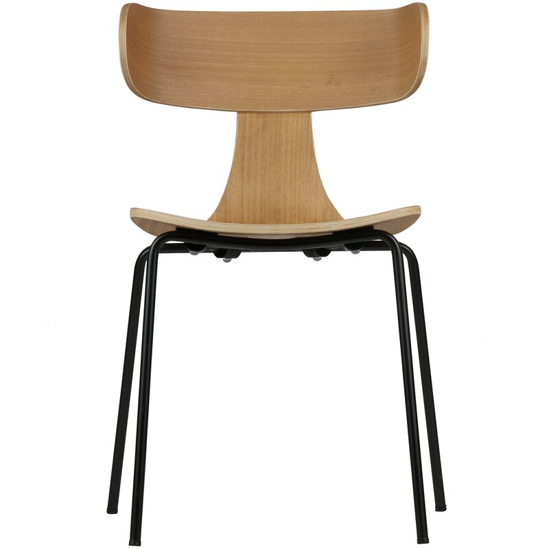 WOOOD-collectie FORM HOUTEN STOEL MET METALEN POOT NATUREL