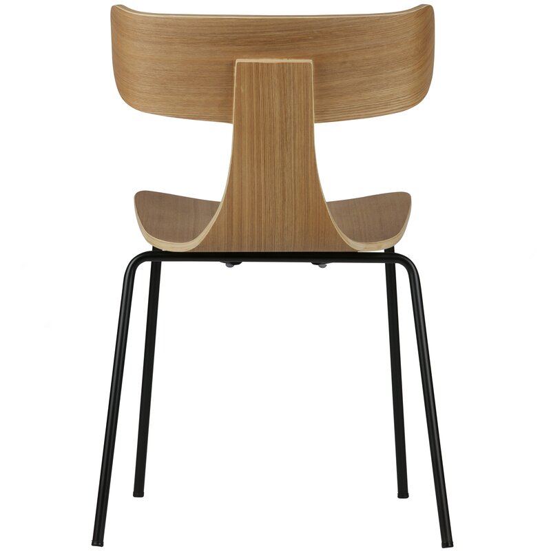 WOOOD-collectie FORM HOUTEN STOEL MET METALEN POOT NATUREL