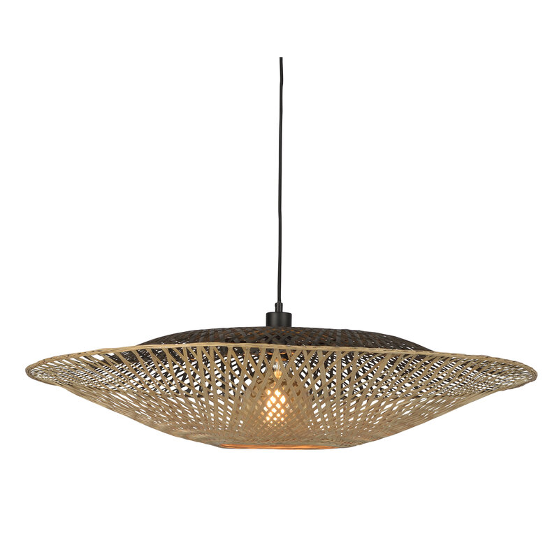 Good&Mojo-collectie Hanging lamp Kalimantan bamboo flat dia.87xh.20cm - L
