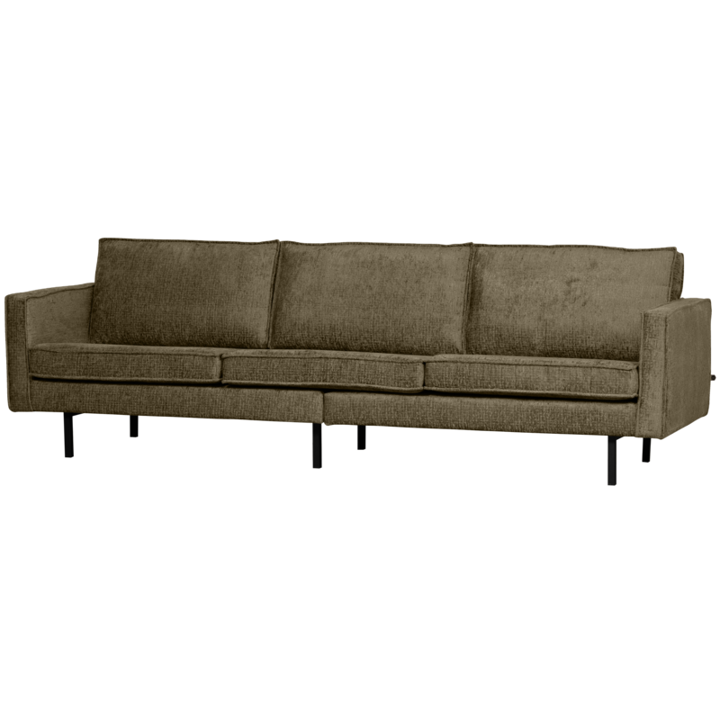 WOOOD-collectie Rodeo Bank 3-Zits Structure Velvet Bonsai