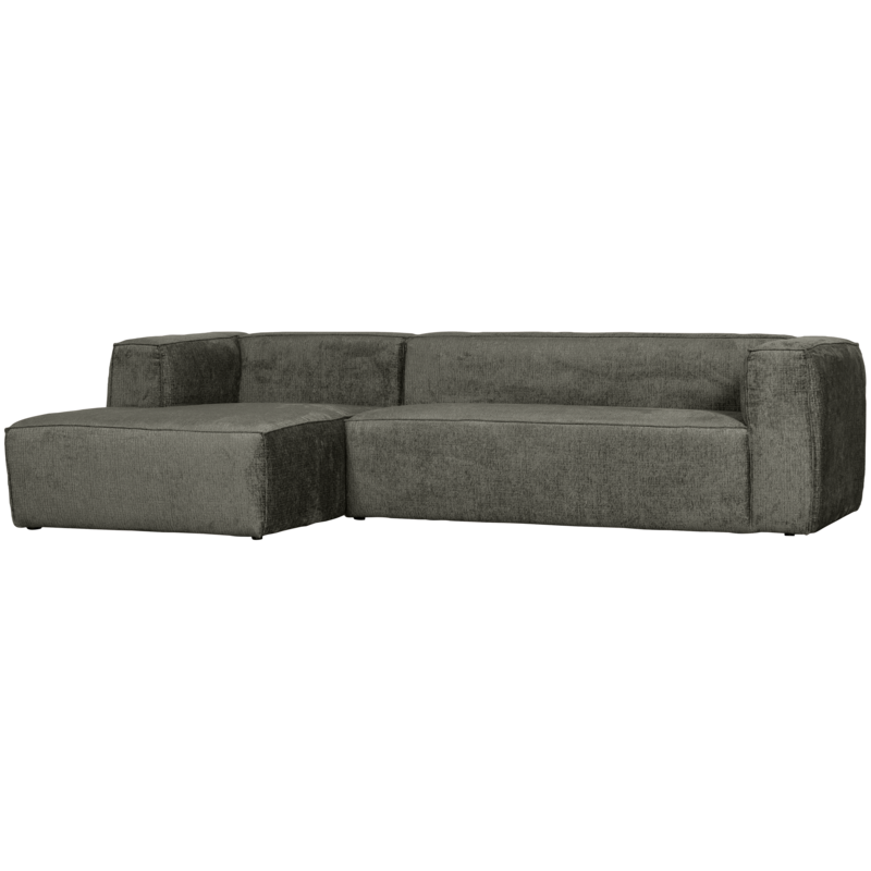 WOOOD-collectie Bean Hoekbank Links Structure Velvet Waterplant