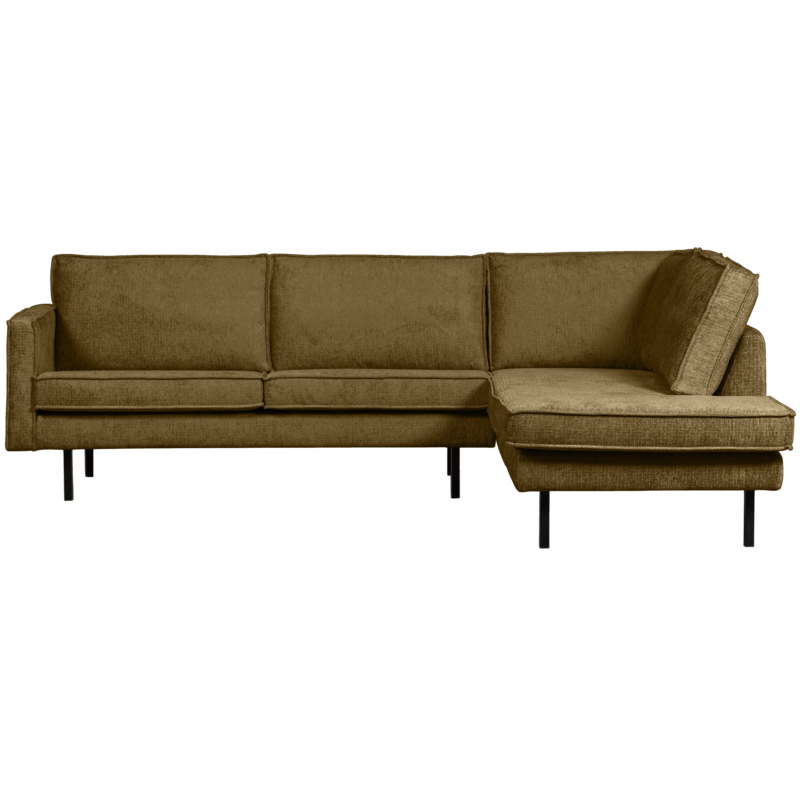 WOOOD-collectie Rodeo Hoekbank Rechts Structure Velvet Brass