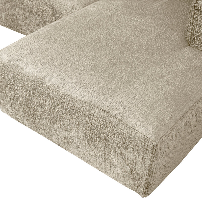 WOOOD-collectie Bean Hoekbank Rechts Structure Velvet Buttermilk