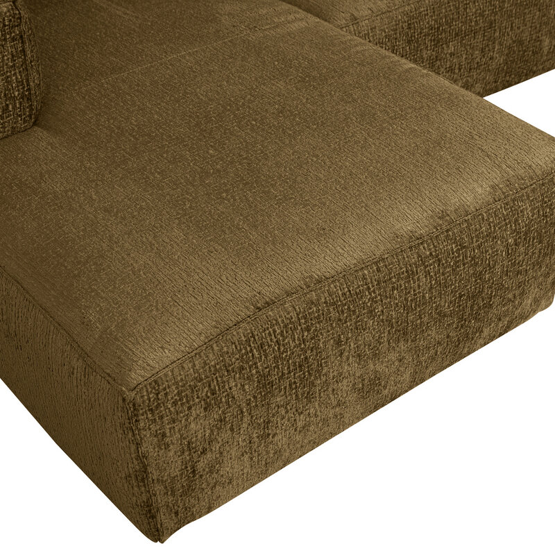 WOOOD-collectie Bean Hoekbank Links Structure Velvet Spices