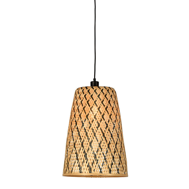 Good&Mojo-collectie Hanging lamp Kalimantan bamboo/tapered dia.34xh.48cm - S