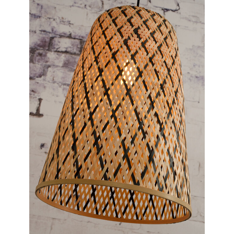 Good&Mojo-collectie Hanging lamp Kalimantan bamboo/tapered dia.34xh.48cm - S