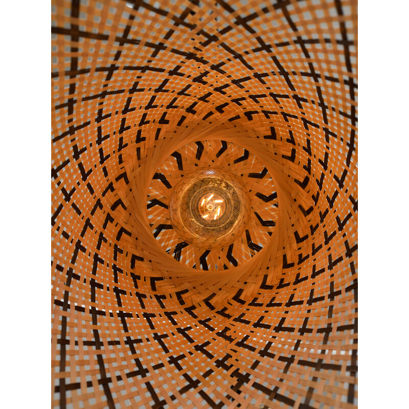Good&Mojo-collectie Hanging lamp Kalimantan bamboo/tapered dia.34xh.48cm - S