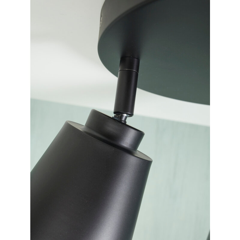 it's about RoMi-collectie Ceiling lamp iron Bremen 3-shade round dia.32x25cm/shade 18x15cm - black