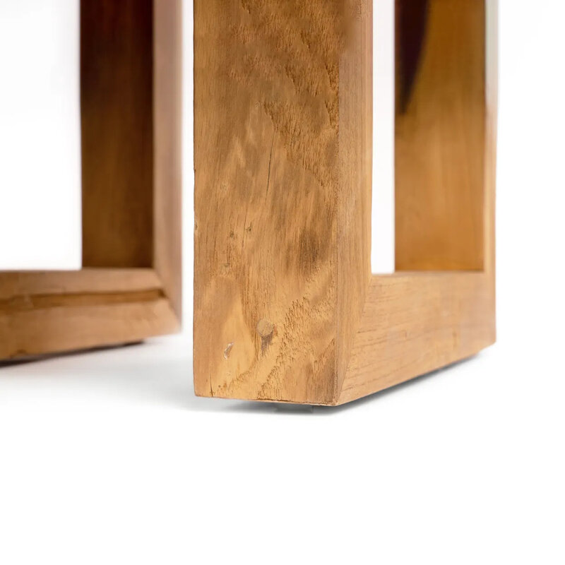 Bazar Bizar-collectie Reclaimed Teak Bijzettafel  Naturel