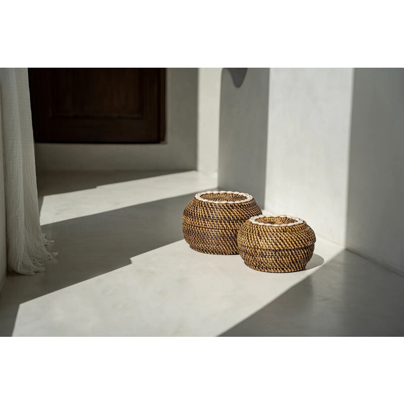 Bazar Bizar-collectie Colonial PeekaBoo Mand  Naturel Bruin  M